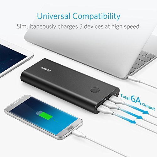 Quick Charge] Anker PowerCore+ 26800 Premium with Qualcomm Quick Charge 3.0 3-Port Ultra-High-Capacity External Battery) [Recharges 2X Faster] CHARGE WITH POWER