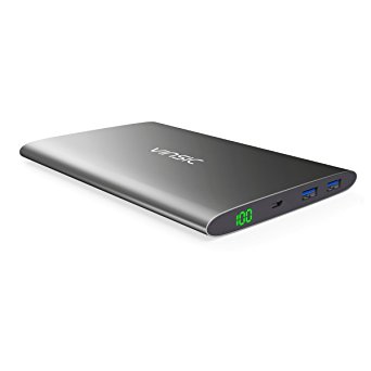 Vinsic 20000mAh Dual USB Power Bank for Smartphones, Tablets and PC, Grey -  CHARGE WITH POWER