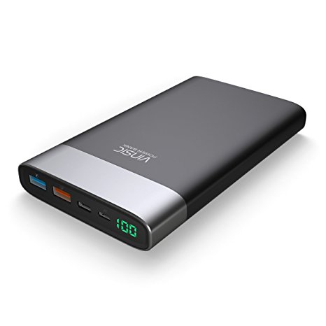 skuffe Grøn baggrund trojansk hest Vinsic 20000mAh Power Bank, Ultra Slim External Battery Pack Backup  Portable Charger with Quick Charger, Type C, Smart USB Outputs for All  Smartphones - CHARGE WITH POWER