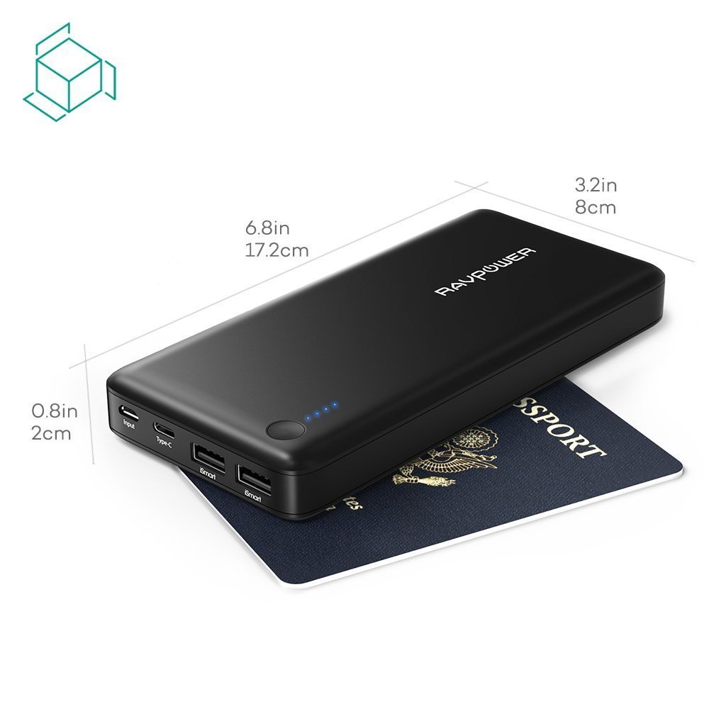 USB C Power Bank RAVPower 26800 PD Portable Charger 26800mAh(Faster ...