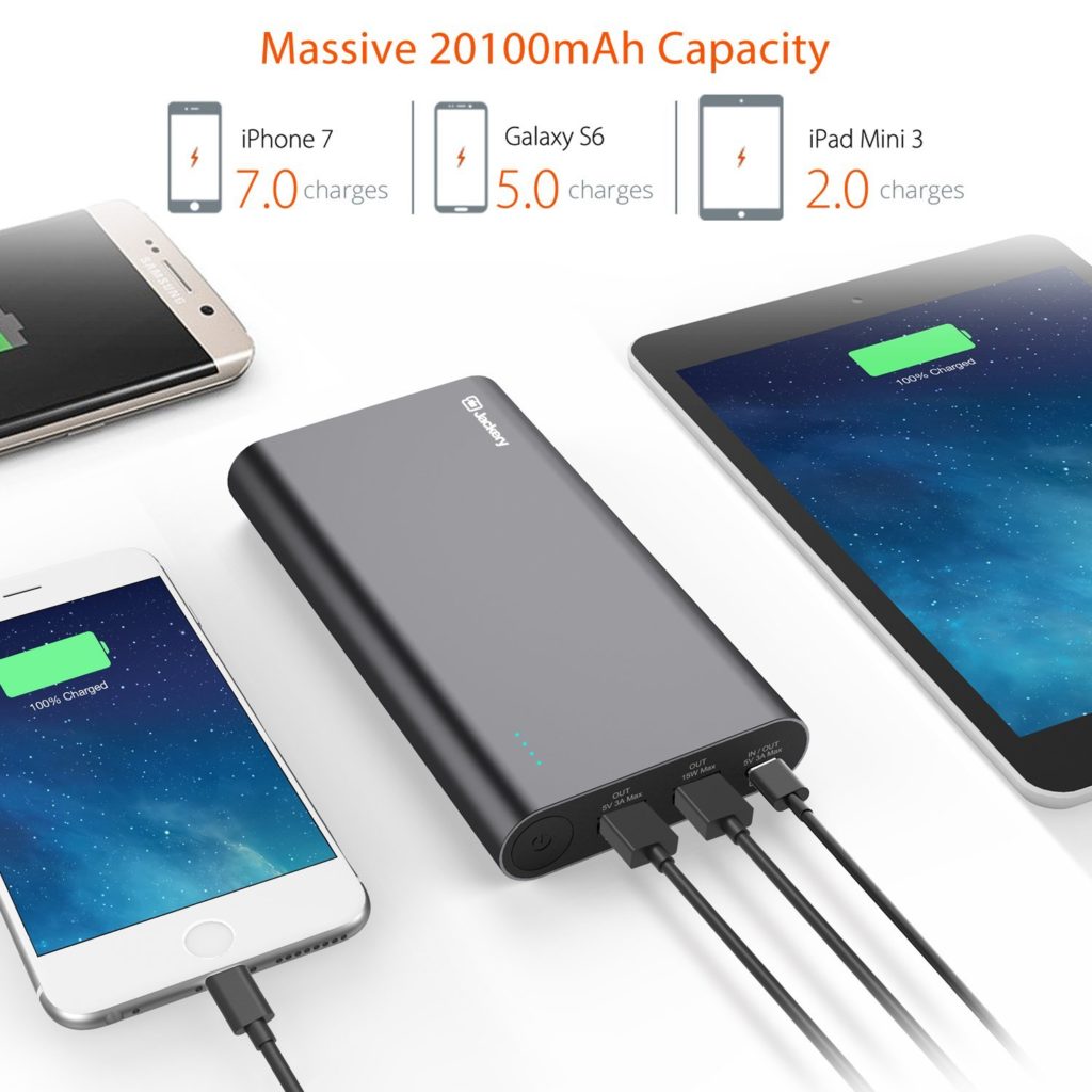 USB C Portable Charger, Jackery Titan S 20100mAh 30W Total Output QC2.0 ...