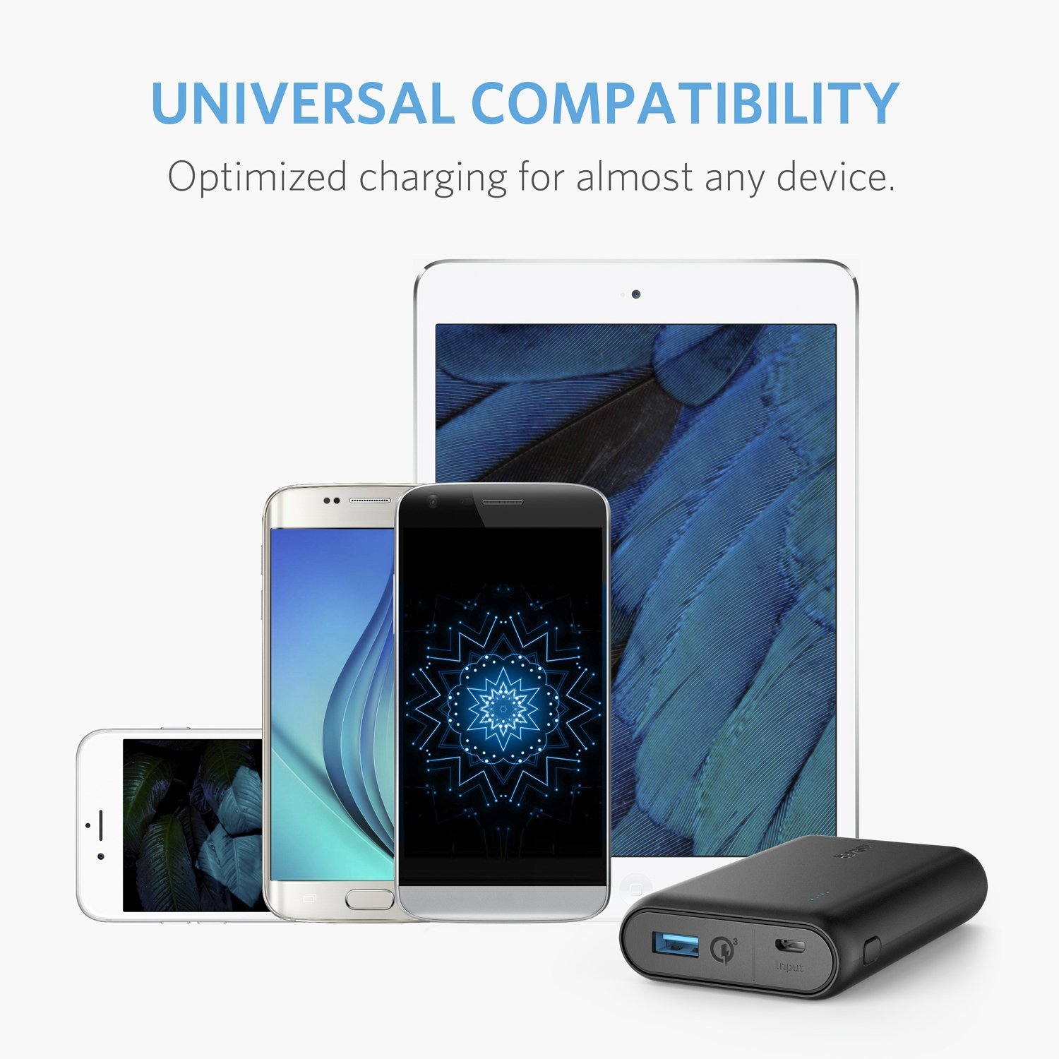 Upgraded with PowerIQ] Anker PowerCore Speed 10000 QC, Qualcomm Quick Charge 3.0 Portable Charger, 10000mAh Power Bank for iPad and More - CHARGE WITH POWER