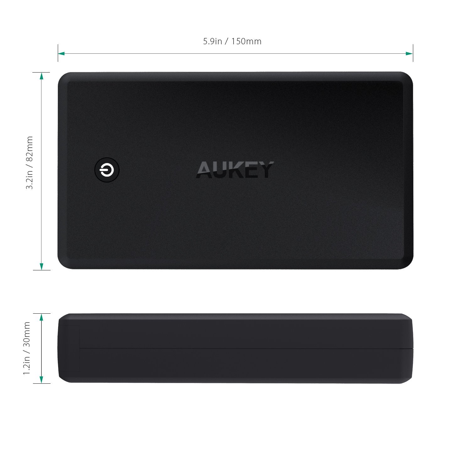 AUKEY Portable Charger with Power Delivery, Charge 3.0, and AiPower Charging Ports for MacBook, iPad, iPhone, Android Phones, Speakers, and More - CHARGE WITH POWER