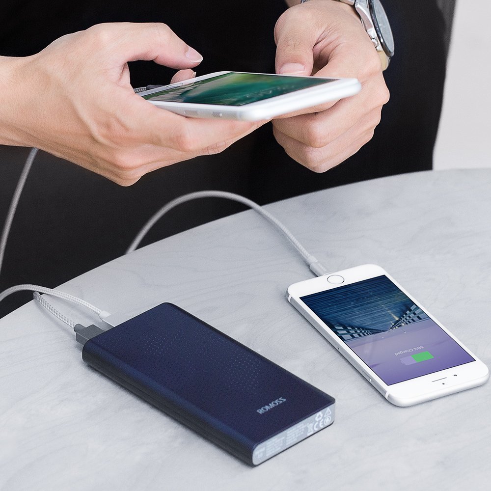 Mini power bank 10000 mAh para iPhone y Samsung
