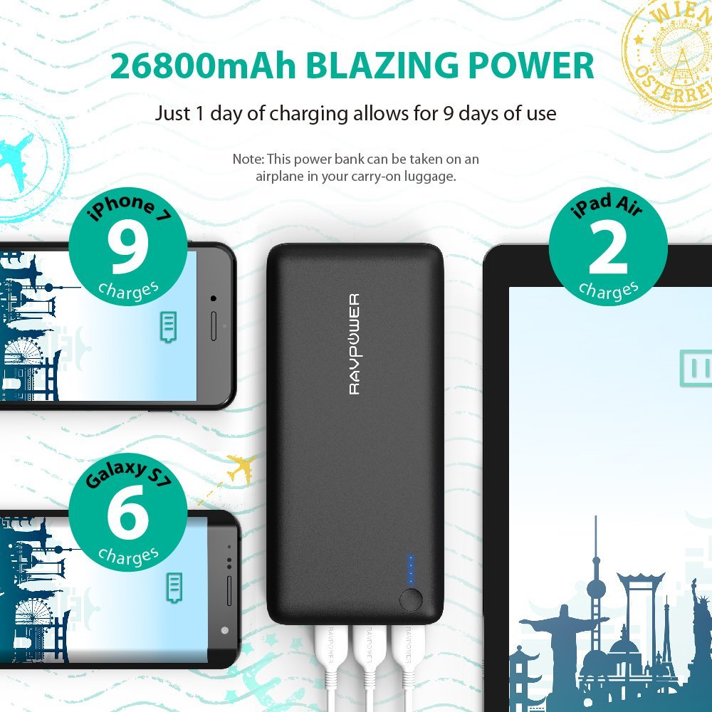 Charge three devices at once with this RAVPower 26,800-mAh power bank for  $32 (Update: Expired) - CNET