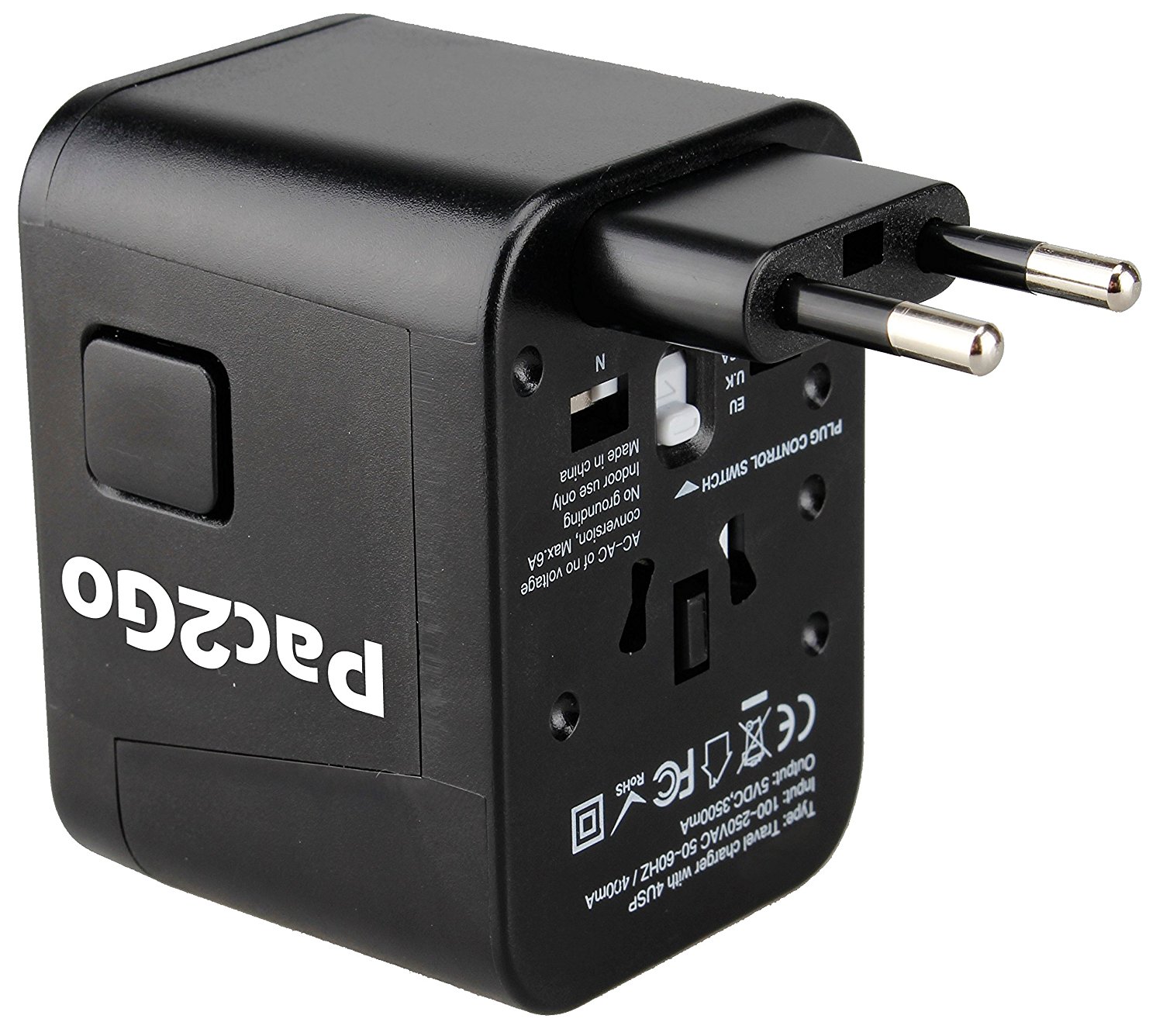 US to EU/UK/AU Charger Switch Adapter for Travel